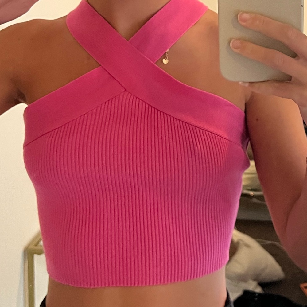 charcoal clothing pink tank top